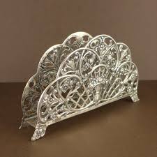 Buy Antique 800 Silver Napkin Holder, German Art Nouveau Napkin Letter Note Card Holder, Rose Decoration Online in India - Etsy