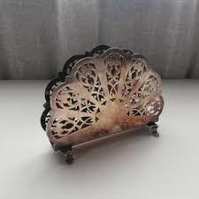 French Vintage Napkin Holder Silver Plated - Etsy
