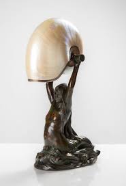 Rare Tiffany Studios & Louis Gudebrod, Nautilus Table Lamp ...
