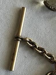 ANTIQUE VICTORIAN GOLD FILLED 14" T-BAR POCKET WATCH CHAIN ...
