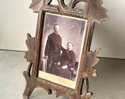 Antique Tramp Art Frame Wood 30 Cm X 23.5 Cm - Etsy
