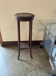 Sold at Auction: Tall Wood Plant Stand