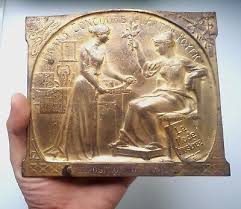 Art Nouveau Plaque by P. Lenoir 1913 Exhibition Home Design | eBay