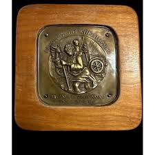 Antique Travelers Saint Christopher Embossed Metal Car Dash Plaque Sign - Etsy