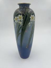 Antique Royal Doulton Vase Art Nouveau Cloisonné Porcelain 12” H Florals Gold | eBay