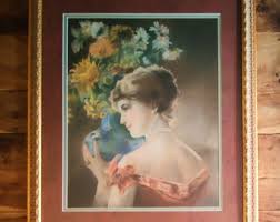 Antique Victorian Pastel Still Life Painting Original Art ...