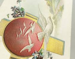 Wczesny rzadki znaczek Benjamina Franklina One Cent, pocztówka z wiadomościami wielkanocnymi z początku 1909 r.-karta handlowa, karta H. Wessler - Etsy Polska