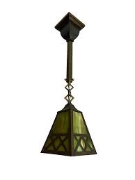 1920's Arts & Crafts Mission brass pendant fixture | eBay