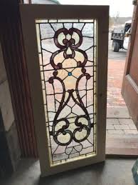 Sg 3217 Antique French crackle stained glass window 19 x 41.75 | eBay