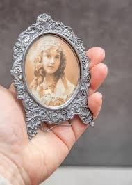 Vintage Norway Pewter Picture Frame: Retro Floral Metal ...