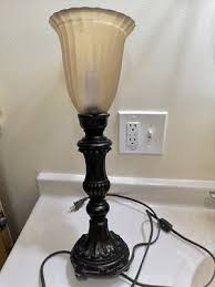 Vintage French Empire Crystal Brass Glass Antique Traditional Table Lamp | eBay