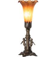 11 High Amber Tiffany Pond Lily Maidens Mini Lamp 262933