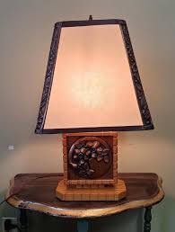 Rare Mid Century Table Lamp - Albert Gilles Coppersmith - Copper and Light Wood With Original Shade, Working - Dogwood Blossoms, GORGEOUS! - Etsy