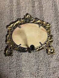 VINTAGE IRON ART ORNATE FOOTED MIRROR WITH STAND / EASEL ...