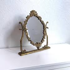 Vintage Brass Art Nouveau Vanity Mirror | Early 1900s - Etsy
