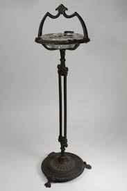 Lot - Deco 1920's Cast Iron Smoking Stand Ashtray