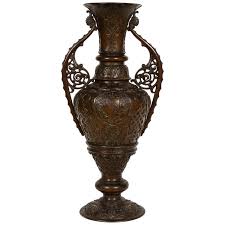Large Patinated Bronze Alhambra Islamic Vase Made for the Islamic Market For Sale at 1stDibs