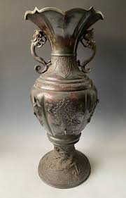 Japanese Antique XL Bronze Vase with Birds (item #1485402)