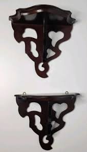 Vintage Mahogany Wall Mounted Sconce Shelves | eBay