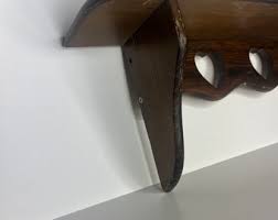 Vintage Country Style Wooden Display Shelf With Heart Eyelet ...