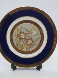 Vintage Japanese Chokin Plate Engraved Hummingbird Royal ...