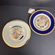 Art of Chokin Plates gold edged 6 1/2” Hummingbird and 6 1/4 ...