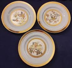 The Art of Chokin Japanese Plates Birds and Ducks 24K Gold Rimmed 6.25" SET OF 3 | eBay