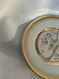 Vintage The Art of Chokin 24K Gold Edged Small 4" plate Two birds Made in Japan | eBay