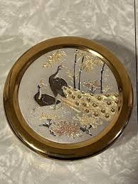 The Art Of Chokin Trinket Box W Lid 24K Gold Edged Peacock ...