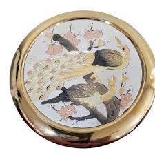 Vintage Chokin Art Peacock Engraved and Gilded in Gold ...