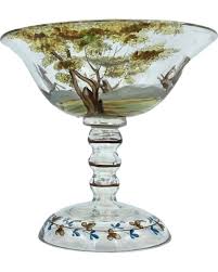 Antique Set 4 Hand-Painted Medieval Equestrian Deer Cocktail Champagne Glasses | eBay