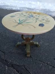 Neo-classical Antique Bronze Lyre Italian Scagliola Side Table 20 X 24 Dia Faux Pietra Dura - Etsy