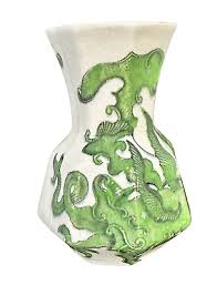MASONS IRONSTONE GREEN CHINESE DRAGON HYDRA VASE SNAKE HAND 1890 B9479 RARE | eBay