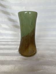 MMCI Handmade Home Design. Green and Brown Heavy Glass Vase. Preowned | eBay