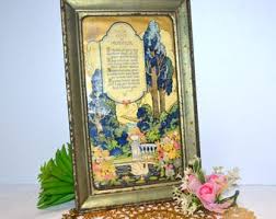 Mother With Love Antique Tin Art Wall Hanging - Etsy