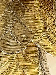Contemporary Monumental Tall Cascading Smoked Gold Murano ...