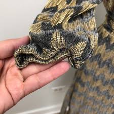 Alice + Olivia Katina Midi Faux Wrap Dress Womens 6 Gold ...