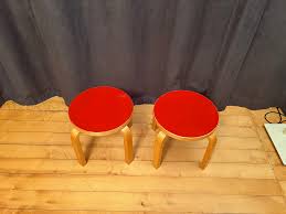 NE60 Stools attributed to Alvar Aalto for Artek, Finland ...