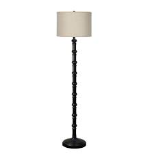 62" Satin Black Stacked Candlestick Metal Column Floor ...