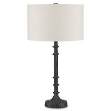 Currey and Company Gallo Bronze Table Lamp with Drum Shade ...