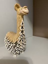 Artesania Rinconada VTG Hand Carved Ceramic Llama Alpaca ...