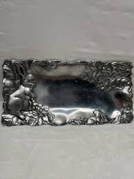Vintage Rectangle Tray Platter by Arthur Court Bunny Rabbit ...