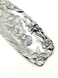 1994 Vintage Aluminum Arthur Court Oblong Bunny Charcuterie ...