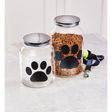 Amici Pet Buddy Chalkboard Paw Glass Storage Canister 108 oz ...