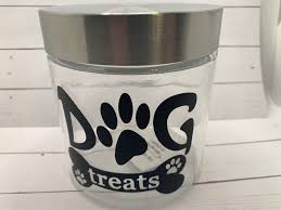 Dog treats glass decorative jar – Beautifully Broken Designs ...