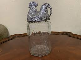 Arthur Court Rooster Canister Jar 11" Thumbprint Dimpled ...