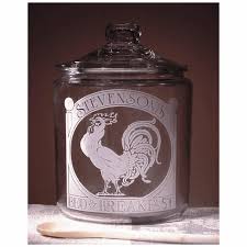 Personalized Rooster Theme Cookie Jar - The Glass Fox