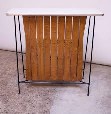 Arthur Umanoff for Raymor Iron and Birch-Slat Bar with ...