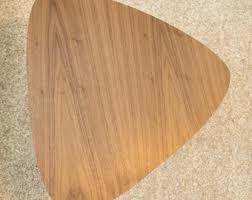 Guitar Pick Side Table - Walnut Mid Century Modern Side ...