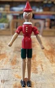 NEW Vintage 15” Italian Pinocchio 🇮🇹 Handmade in Italy Wooden Maestro Geppetto | eBay